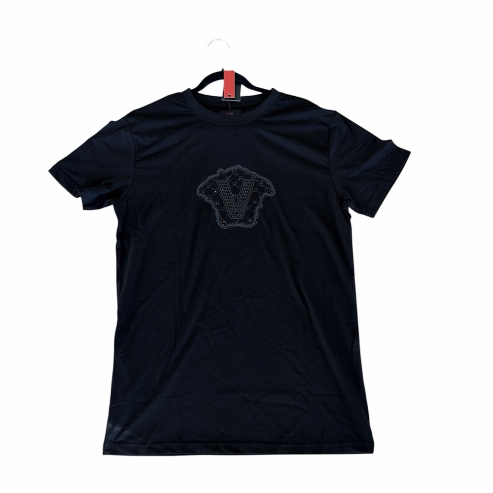 Elegant Black Short Sleeve Tee Large